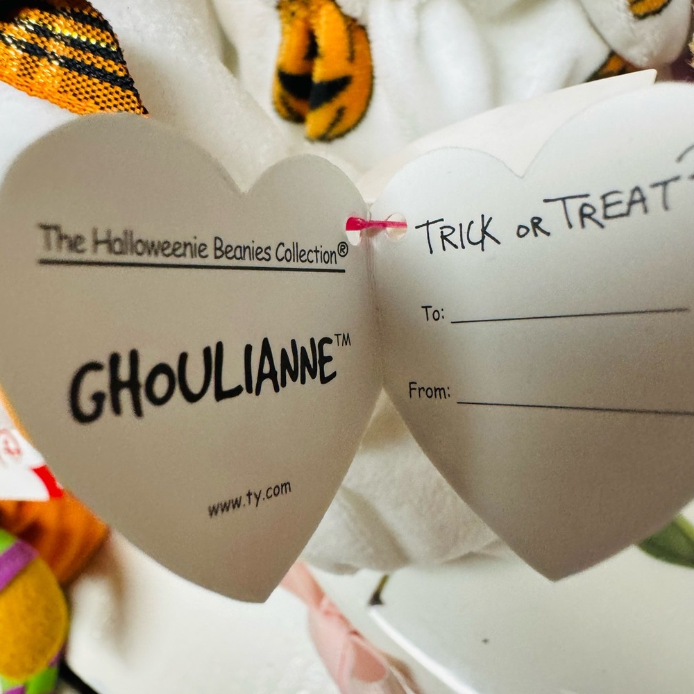 RARE Ty Beanie Babies Lot Halloween Ghoulish, Ghoulianne, Sheetsies, Quivers - Picture 3 of 9